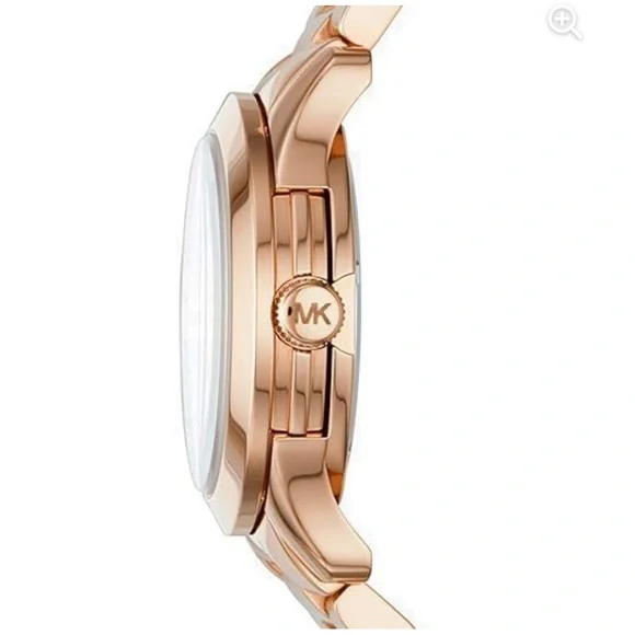 Michael Kors Women’s Runway Baguette Crystals Rose Gold Watch 40mm MK6533 - Picture 10 of 11